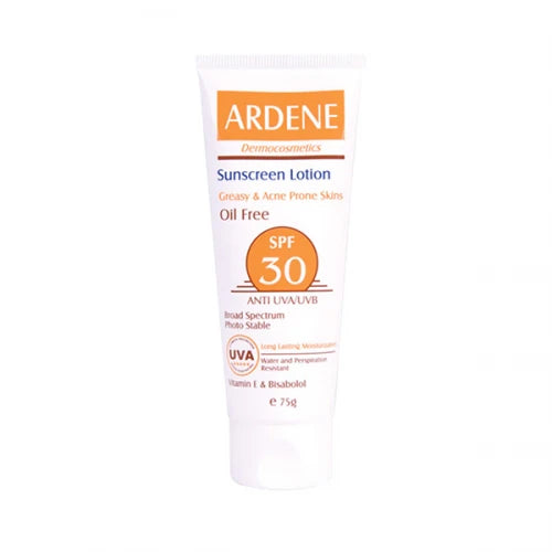 Ardene Oil-Free & Waterproof Sunscreen Lotion SPF30 - 75g | اردن لوشن واقي شمسي ضد الماء خالي من الزيوت spf30 - 75 غرام