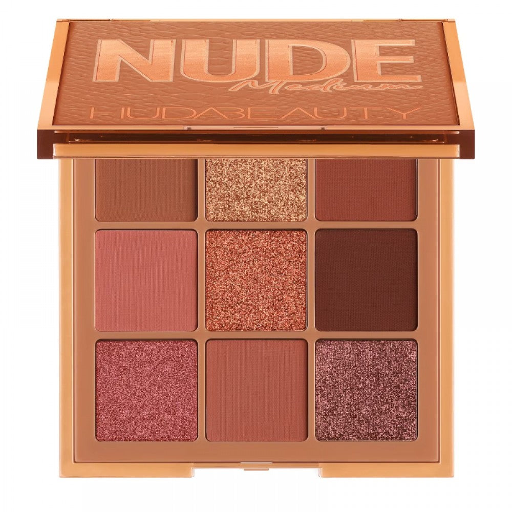 Huda Beauty Nude Medium Eyeshadow Palette - 9x1.1g| هدى بيوتي باليت ظلال للعيون 9*1.1 غرام