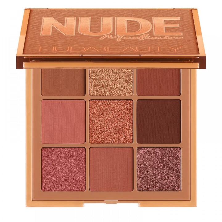 Huda Beauty Nude Medium Eyeshadow Palette - 9x1.1g| هدى بيوتي باليت ظلال للعيون 9*1.1 غرام
