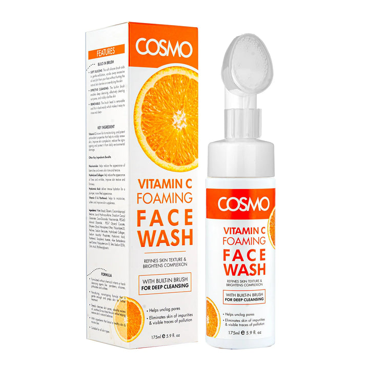 COSMO Vitamin C Foaming Face Wash - 175ml | كوزمو غسول رغوي للوجه بالفيتامين سي - 175 مل