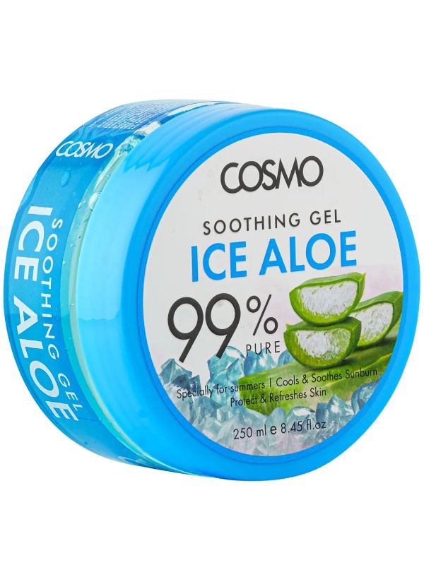 COSMO Soothing Gel Ice Aloe 99% Pure - 250ml | كوزمو جيل مرطب للوجه بالالوفيرا - 250 مل