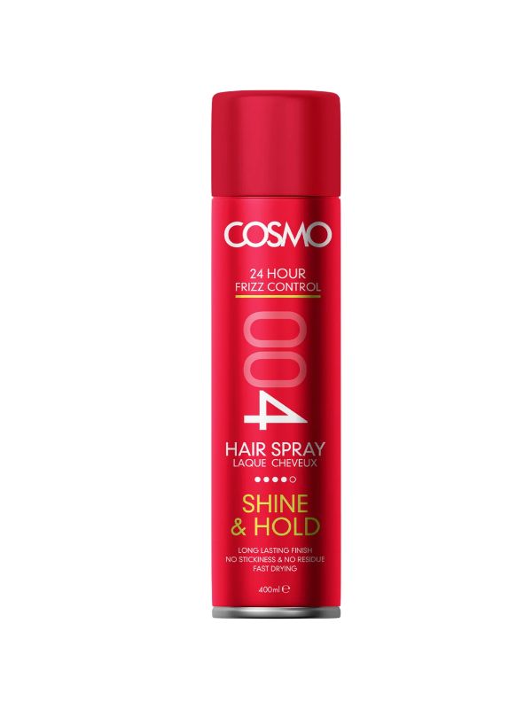 COSMO Shine & Hold 004 Hair Spray - 400ml | كوزمو مثبت للشعر - 400 مل