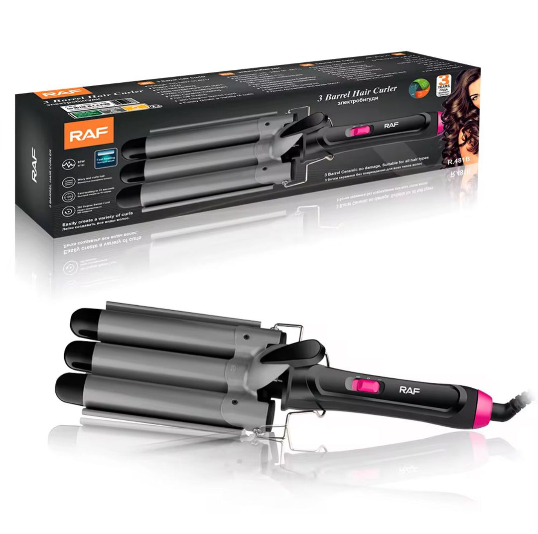 RAF 3 Barrel Hair Curler 25 | راف مكواة الشعر