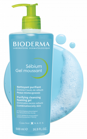 Bioderma Sebium Purifying Cleansing Foaming Gel | بايوديرما غسول جيل للبشرة الدهنية و المختلطه