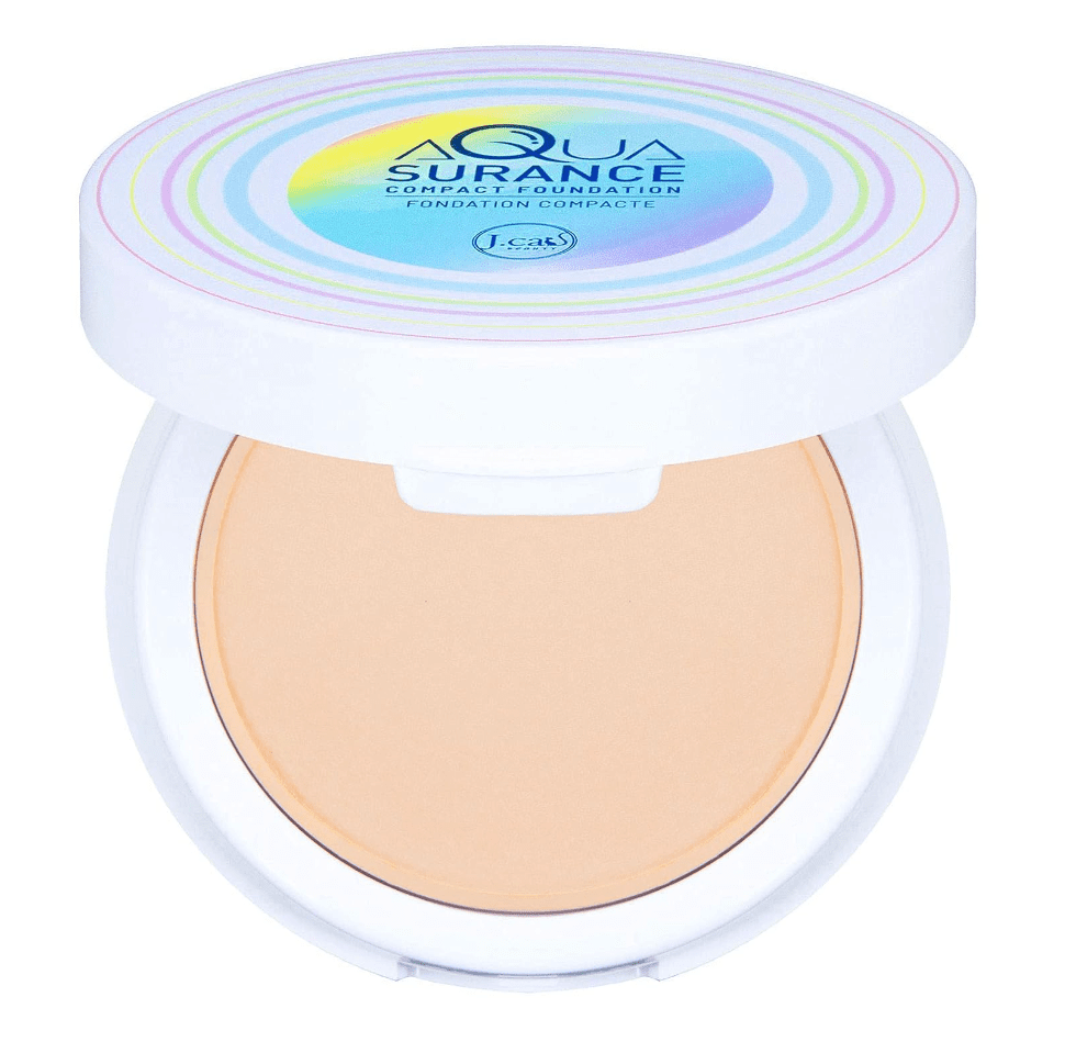 J. Cat Aquasurance Compact Foundation, Porcelain - 9g| جي كات  فاونديشن بودرة مضغوطة-9غرام