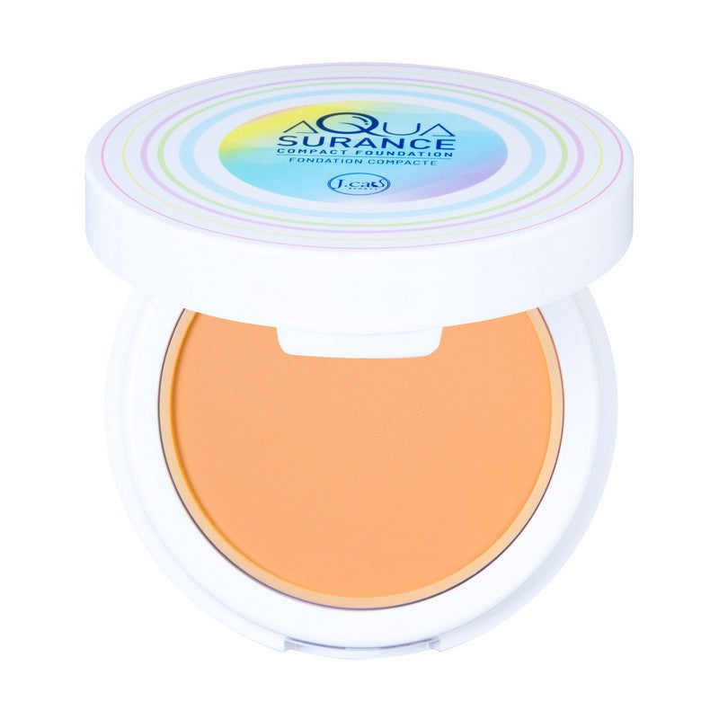J. Cat Aquasurance Compact Foundation, Porcelain - 9g| جي كات  فاونديشن بودرة مضغوطة-9غرام