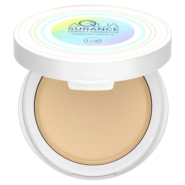 J. Cat Aquasurance Compact Foundation, Porcelain - 9g| جي كات  فاونديشن بودرة مضغوطة-9غرام