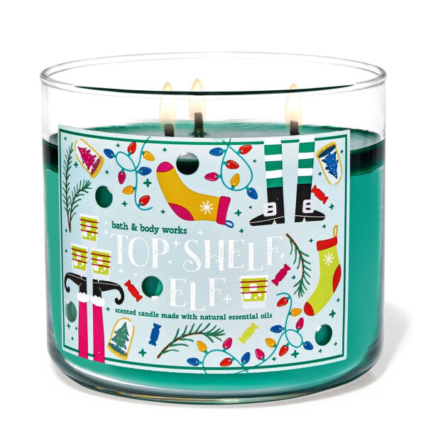 Bath & Body Works Scented Candle Made With Natural Essential Oils - 411g | باث اند بودي وركس شمعة معطرة مصنوعة من زيوت طبيعية - 411 غرام