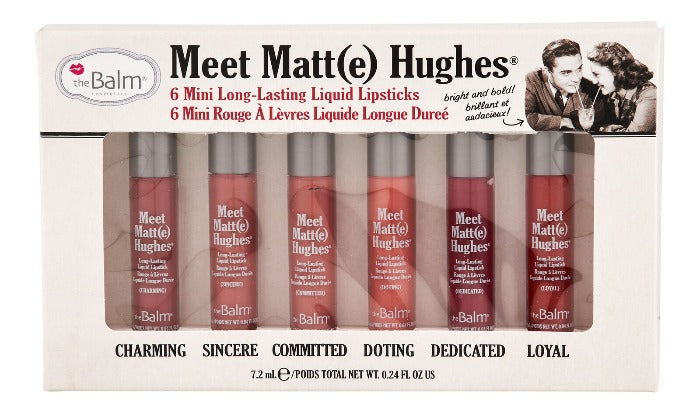 the Balm Meet Matt (e) Hughes Mini Kit - 6pcs | ذا بالم مجموعة أحمر شفاه بالحجم الصغير - 6 قطع