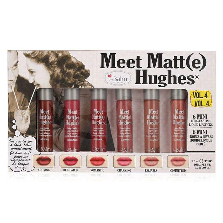 the Balm Meet Matt (e) Hughes Mini Kit - 6pcs | ذا بالم مجموعة أحمر شفاه بالحجم الصغير - 6 قطع