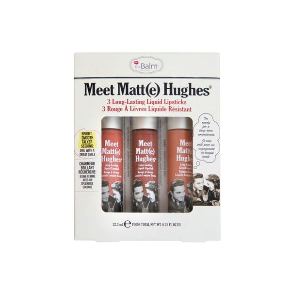 the Balm Meet Matte Hughes - 3pcs - 22.2ml | ذا بالم أحمر شفاه سائل مات - 3 قطع - 22.2 مل