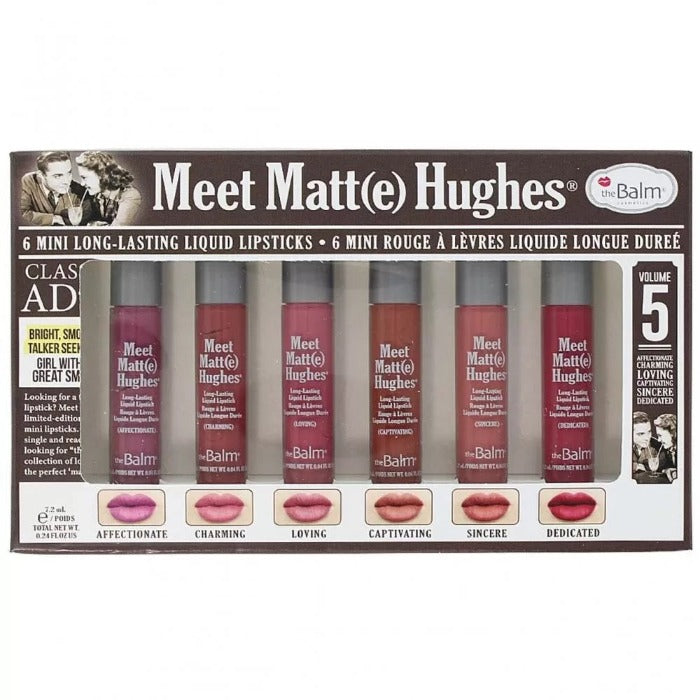 the Balm Meet Matt (e) Hughes Mini Kit - 6pcs | ذا بالم مجموعة أحمر شفاه بالحجم الصغير - 6 قطع