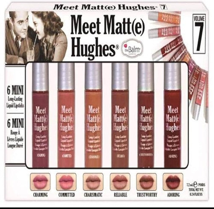 the Balm Meet Matt (e) Hughes Mini Kit - 6pcs | ذا بالم مجموعة أحمر شفاه بالحجم الصغير - 6 قطع