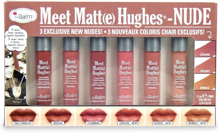 the Balm Meet Matt (e) Hughes Mini Kit - 6pcs | ذا بالم مجموعة أحمر شفاه بالحجم الصغير - 6 قطع