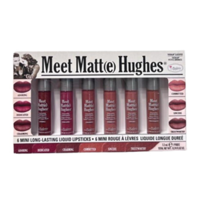 the Balm Meet Matt (e) Hughes Mini Kit - 6pcs | ذا بالم مجموعة أحمر شفاه بالحجم الصغير - 6 قطع