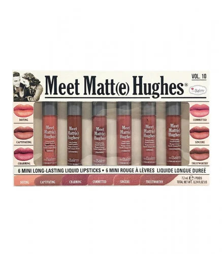 the Balm Meet Matt (e) Hughes Mini Kit - 6pcs | ذا بالم مجموعة أحمر شفاه بالحجم الصغير - 6 قطع