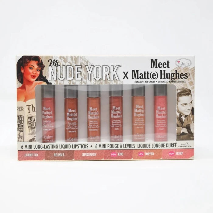 the Balm Meet Matt (e) Hughes Mini Kit - 6pcs | ذا بالم مجموعة أحمر شفاه بالحجم الصغير - 6 قطع