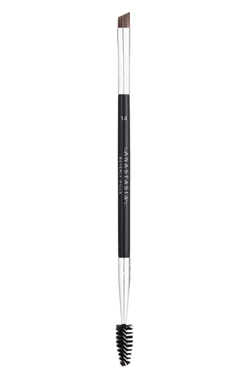 ANASTASIA BEVERLY HILLS 14- Dual - Ended Firm Detail Brush | انستازيا فرشاة مائلة ومدببة مزدوجة الطرف رقم 14
