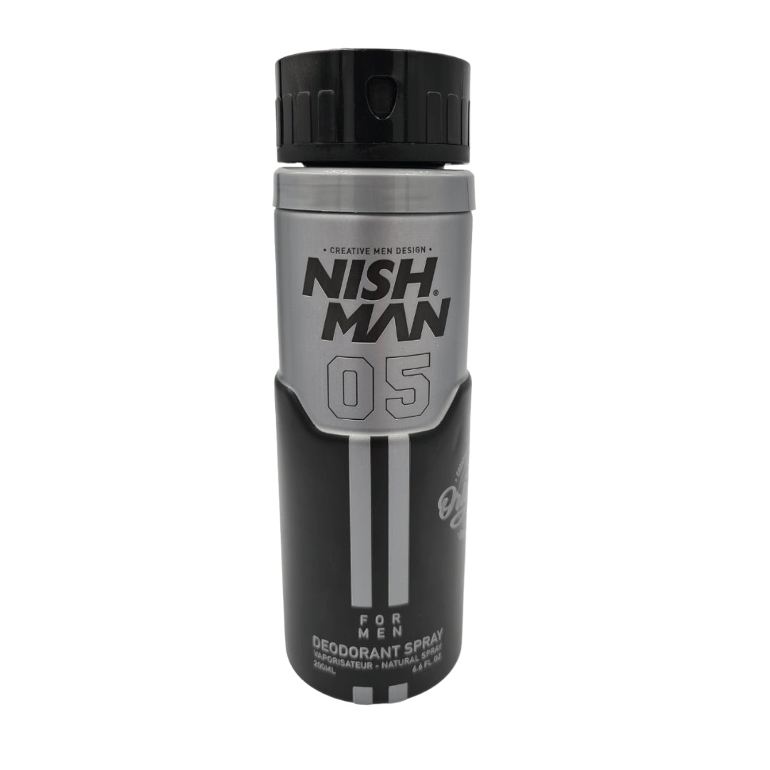 NISH MAN Deodorant Spray Original 05 - 200ml|نايش مان مزيل تعرق للرجال بخاخ 05-200مل