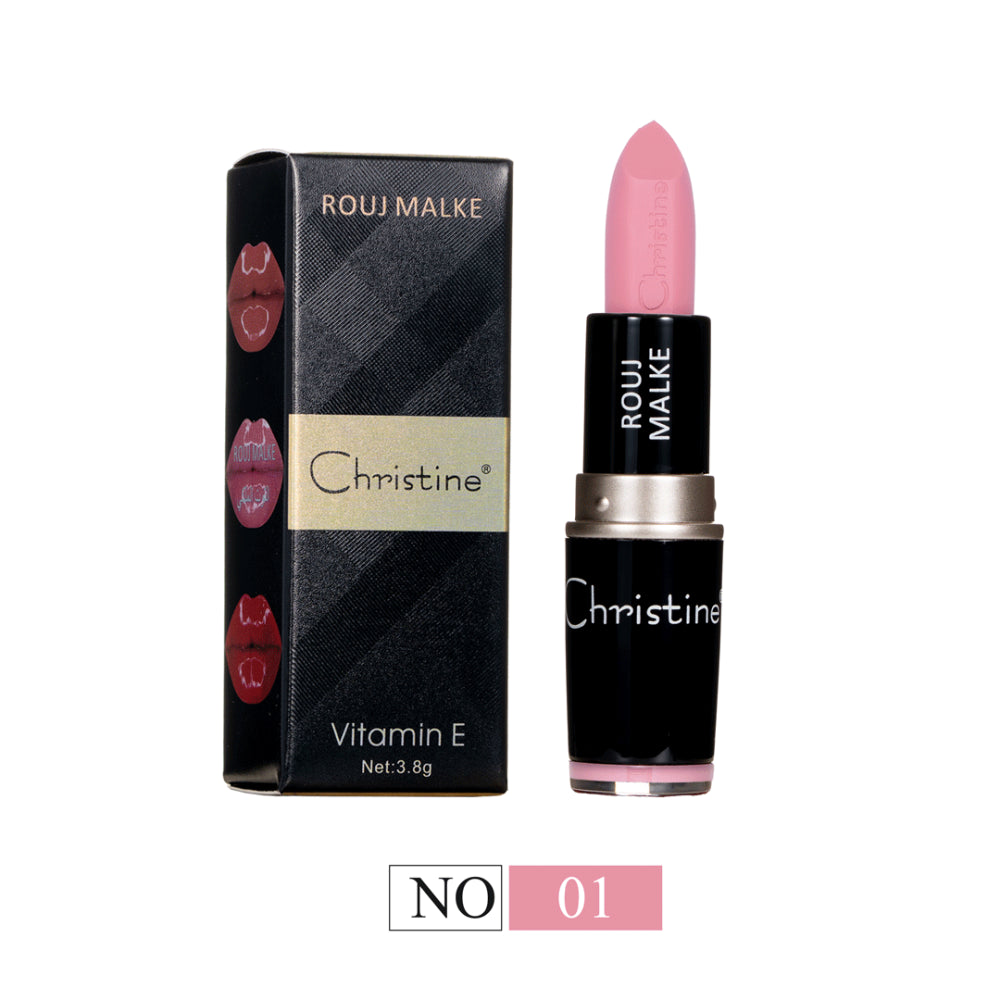 Christine Rouj Malke Vitamin E - 3.8g | كريستين احمر شفاه غني بالفيتامين اي - 3.8 غ