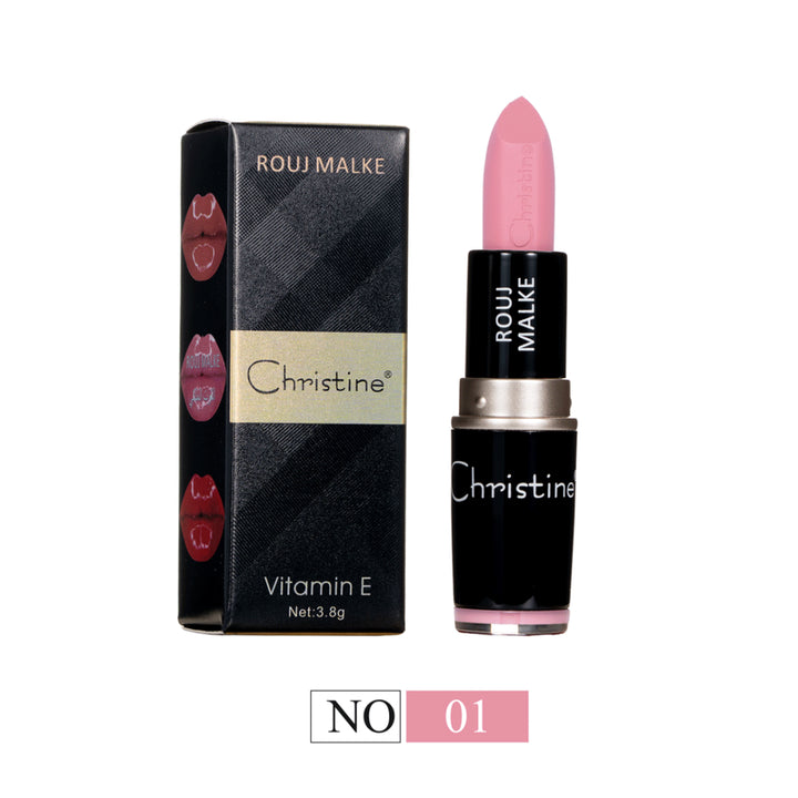 Christine Rouj Malke Vitamin E - 3.8g | كريستين احمر شفاه غني بالفيتامين اي - 3.8 غ