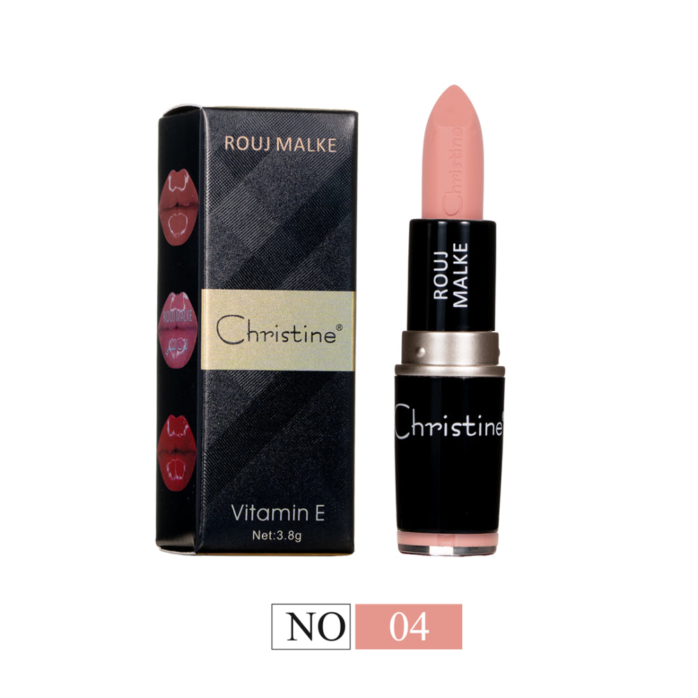 Christine Rouj Malke Vitamin E - 3.8g | كريستين احمر شفاه غني بالفيتامين اي - 3.8 غ