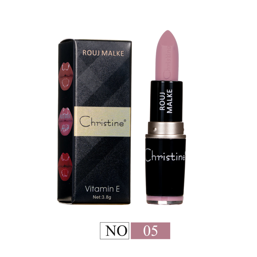 Christine Rouj Malke Vitamin E - 3.8g | كريستين احمر شفاه غني بالفيتامين اي - 3.8 غ