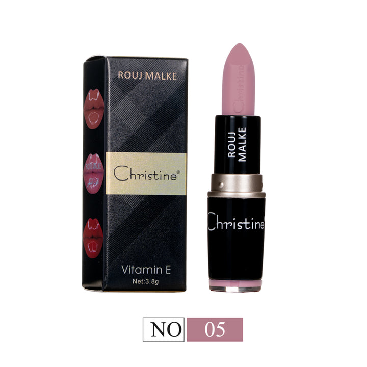 Christine Rouj Malke Vitamin E - 3.8g | كريستين احمر شفاه غني بالفيتامين اي - 3.8 غ