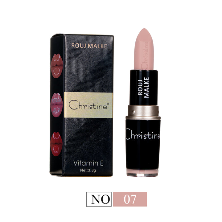 Christine Rouj Malke Vitamin E - 3.8g | كريستين احمر شفاه غني بالفيتامين اي - 3.8 غ