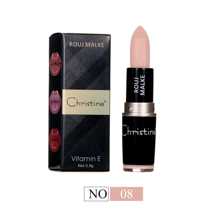 Christine Rouj Malke Vitamin E - 3.8g | كريستين احمر شفاه غني بالفيتامين اي - 3.8 غ