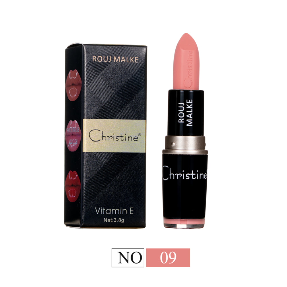 Christine Rouj Malke Vitamin E - 3.8g | كريستين احمر شفاه غني بالفيتامين اي - 3.8 غ