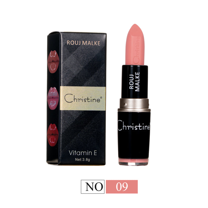 Christine Rouj Malke Vitamin E - 3.8g | كريستين احمر شفاه غني بالفيتامين اي - 3.8 غ