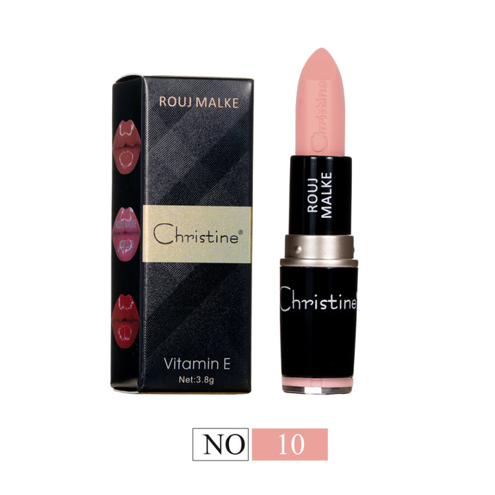 Christine Rouj Malke Vitamin E - 3.8g | كريستين احمر شفاه غني بالفيتامين اي - 3.8 غ