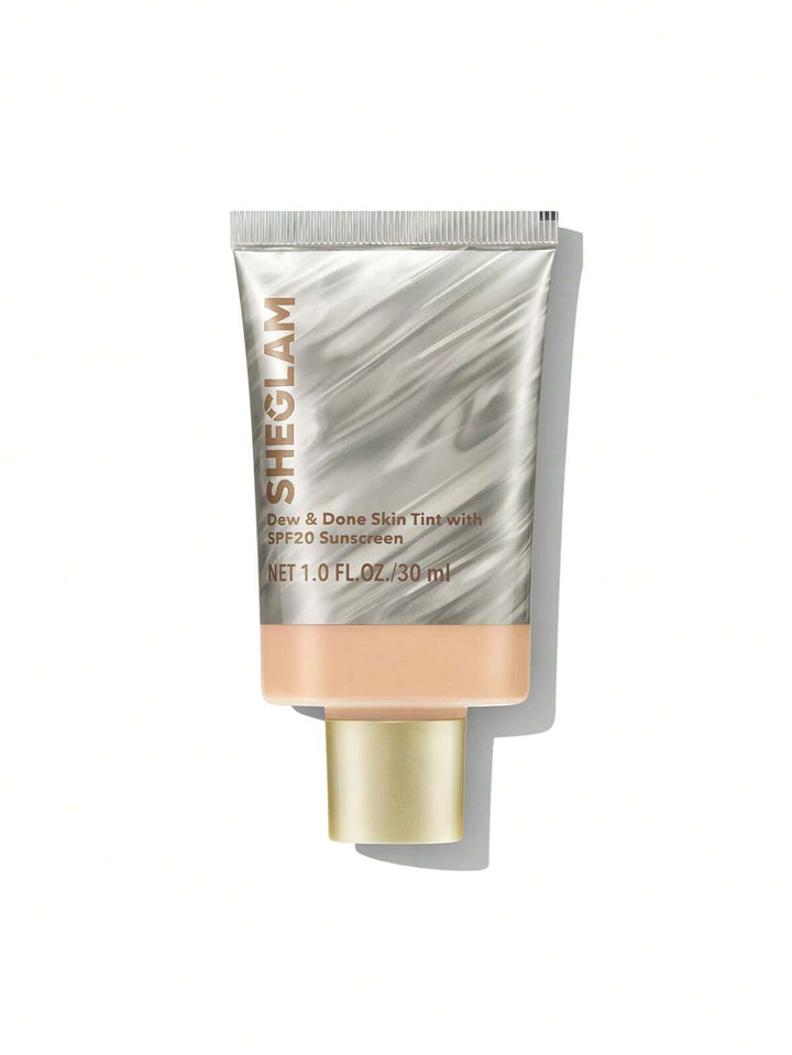 SHEGLAM Dew & Done Skin Tint with spf 20 sunscreen - 30ml | شيكلام كريم أساس مع عامل حماية spf20 - 30 مل