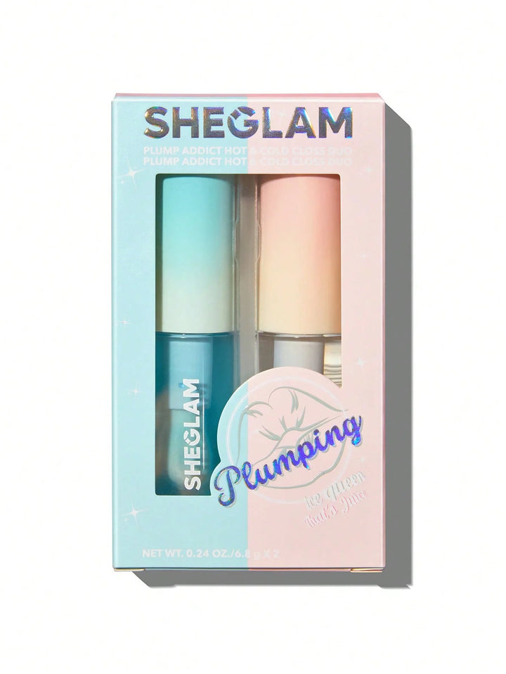 Sheglam Plump Addict Hot & Cold Gloss Duo -  Multicolor | شيكلام مجموعة ملمع شفاه