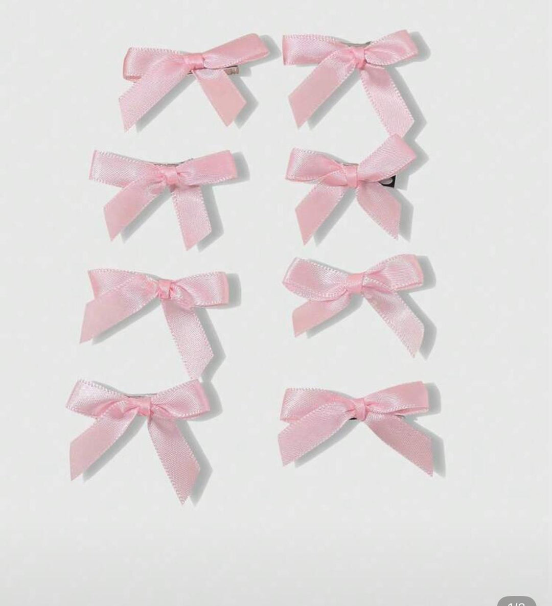 Tools & Cases 8 Pink Bow Pieces | مجموعة مشابك للشعر على شكل فيونكة