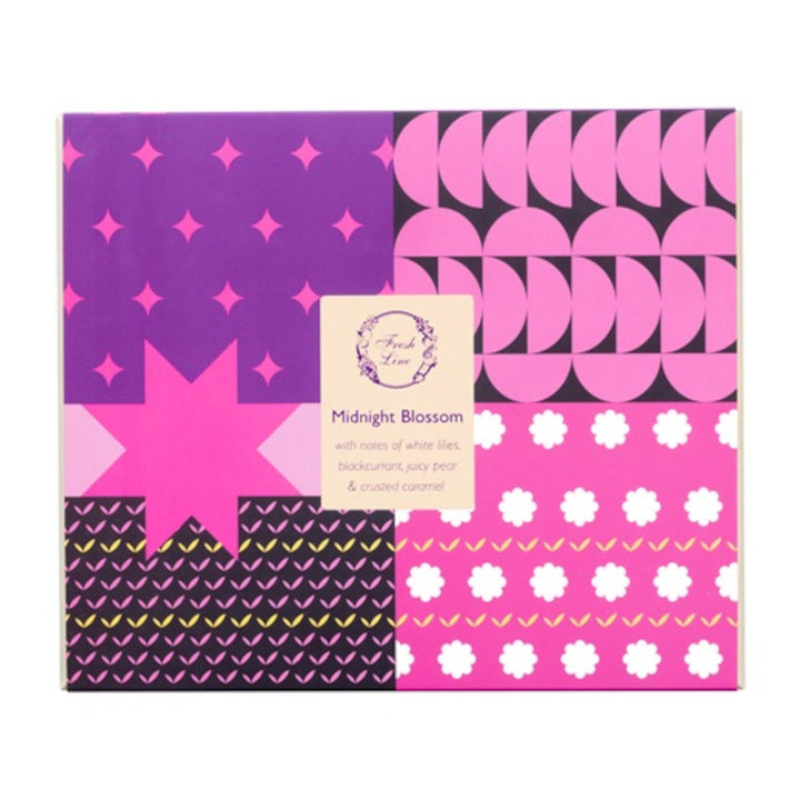 Fresh Line Midnight Blossom Set Shower Gel 150ml Body Lotion 150ml Hand Cream 50ml Eau De Toilette 50ml| فريش لاين مجموعة للعناية بالجسم