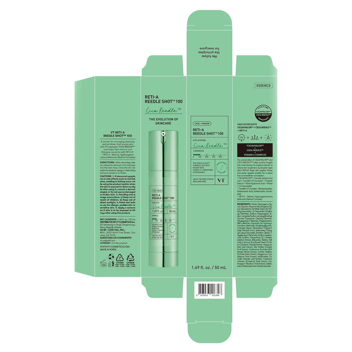 VT COSMETICS VT RETI-A REEDLE SHOT 100 - 50ml| في تي كوزمتكس سيروم علاجي مكثّف للتجاعيد -50 مل
