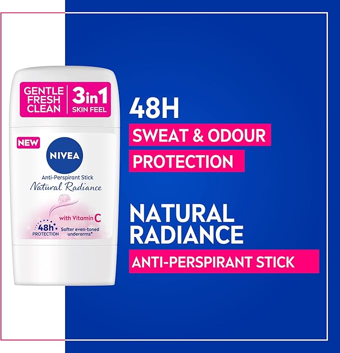 NIVEA Deodorant Stick Natural Radiance Women - 50ml | مزيل عرق نيفيا ستيك ناتشورال راديانس للنساء – 50 مل