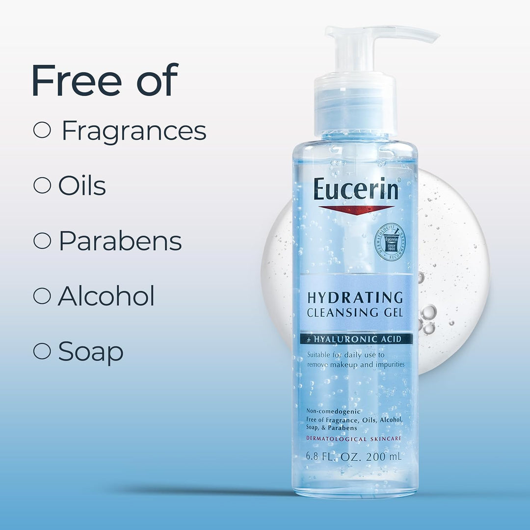 Eucerin Face Gentle Cleansing Hydrating Cleansing Gel - 400ml|   يوسيرين جل التنظيف المرطب اللطيف للوجه-400 مل