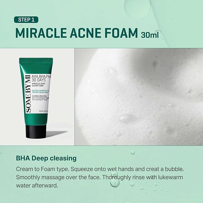 SOME BY MI AHA BHA PHA 30Days Miracle AC SOS Kit | سوم باي مي مجموعة للعناية بالبشرة 30 يوم - 4 قطع