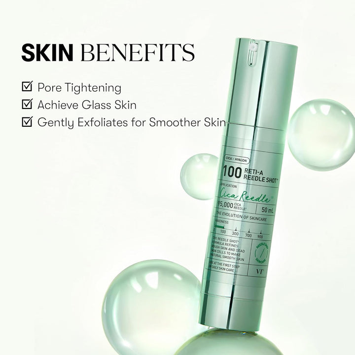 VT COSMETICS VT RETI-A REEDLE SHOT 100 - 50ml| في تي كوزمتكس سيروم علاجي مكثّف للتجاعيد -50 مل