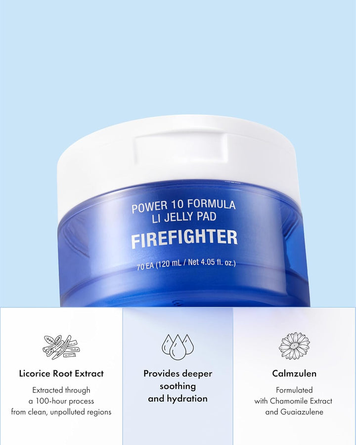 It'S SKIN Power 10 Formula Beruhigende Pads LI Jelly Pad  Firefighter - 120ml | اتس سكن وسادات لتهدئة البشرة -120 مل