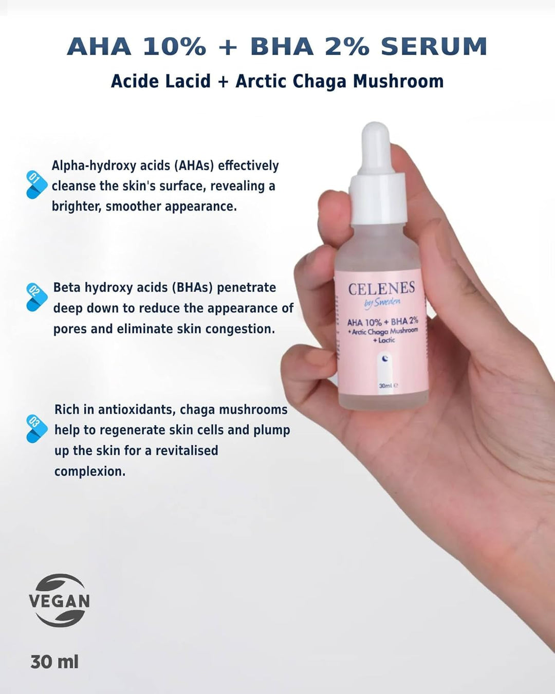 Celenes by Sweden + 4% Tranexamic Acid + 2% Alpha Arbutin Hyperpigmentation - 30ml | سيلينس سيروم مضاد للتصبغات - 30 مل