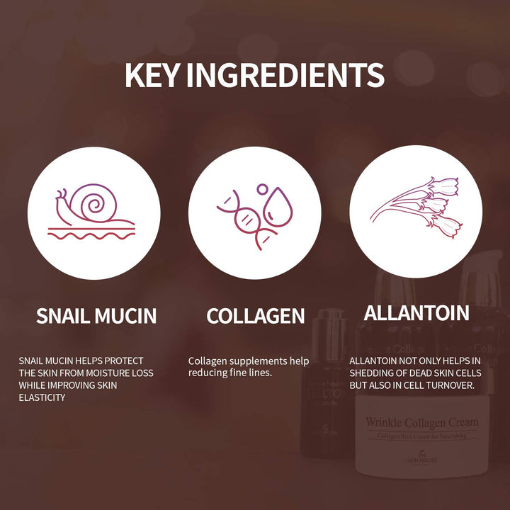 the SKIN HOUSE Wrinkle Collagen Cream - 50 ml | كريم ذا سكين هاوس للتجاعيد بالكولاجين – 50 مل