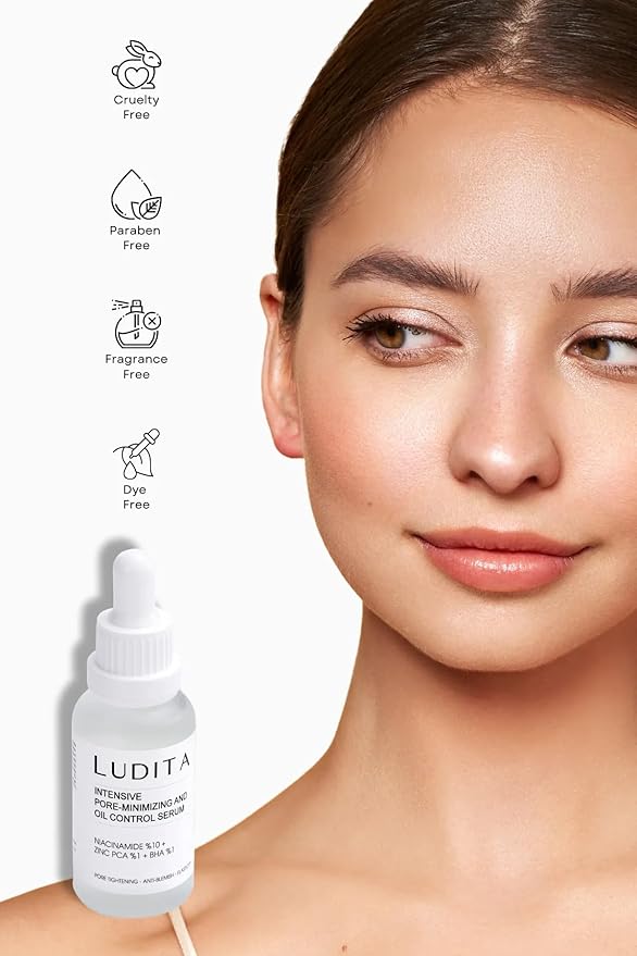 LUDITA Intensive Pore-Minizinig And Oil Control Serum - 30ml | لوديتا سيروم لتصغير المسام والتحكم بالإفرازات الدهنية - 30 مل