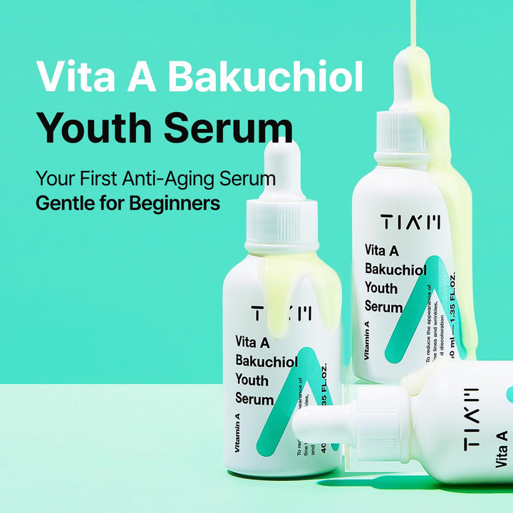 tiam Vita A Bakuchiol Youth Serum - 40ml | تيام سيروم فيتامين أ المضاد للتجاعيد - 40 مل