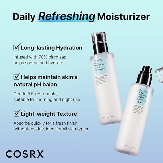 Cosrx Oil Free Ultra Moisturizing Lotion - 100ml | كوزركس مرطب لوشن للوجه خالي من الزيوت - 100 مل - 100 مل