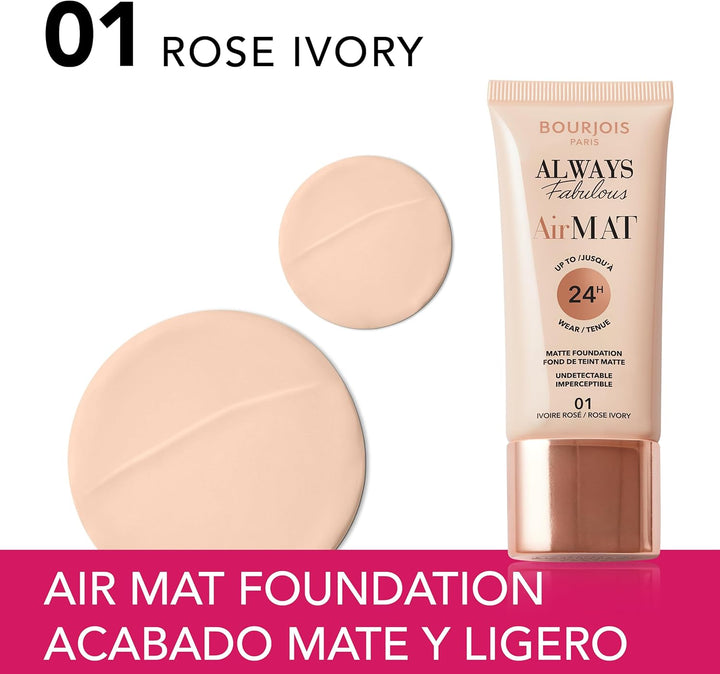 Bourjois Always Fabulous Air Mat Foundation - 30 ml| برجوا كريم أساس مات -30 مل