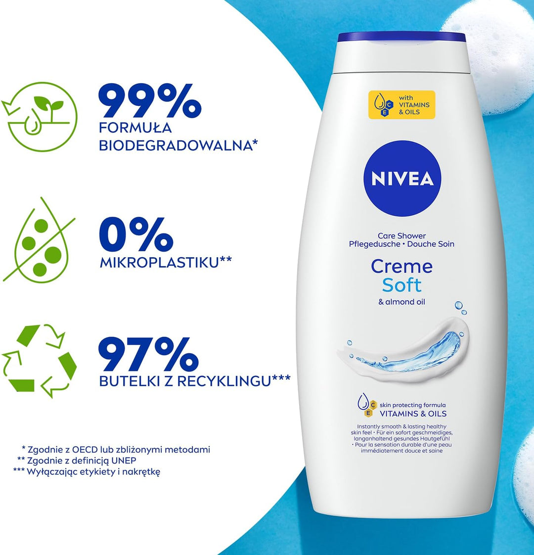 NIVEA Pure Shower Creme Soft - 250 ml| نيفيا كريم الاستحمام -250 مل